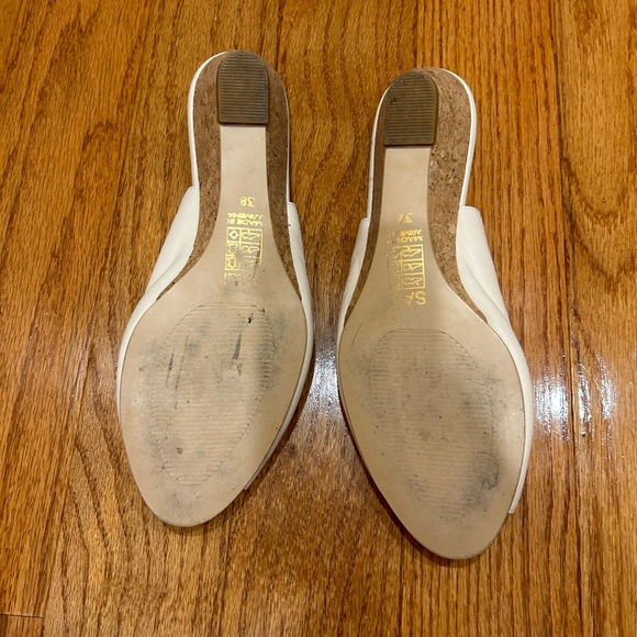 White Peep Toe Sandals - Picture 5 of 8